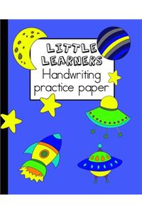 Little learners handwriting practice paper