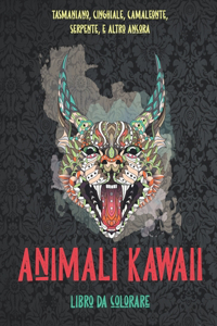 Animali Kawaii - Libro da colorare - Tasmaniano, Cinghiale, Camaleonte, Serpente, e altro ancora