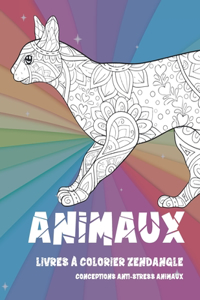 Livres à colorier Zendangle - Conceptions anti-stress Animaux - Animaux