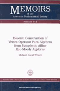 Bosonic Construction of Vertex Operator Par-algebras from Symplectic Affine Kac-Moody Algebras