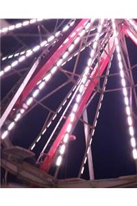 School Composition Book Ferris Wheel Carnival Amusement Park Night Lights