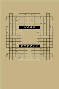 Word Puzzle: Blank 5x5 grid squared engineering graph paper journal to write in - quadrille coordinate notebook for math and science students