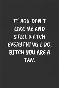 If You Don't Like Me and Still Watch Everything I Do, Bitch You Are a Fan.