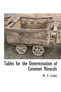 Tables for the Determination of Common Minerals