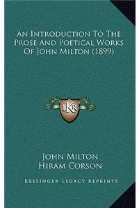 Introduction To The Prose And Poetical Works Of John Milton (1899)