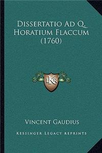 Dissertatio Ad Q. Horatium Flaccum (1760)