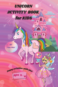 Libro de actividades de unicornio