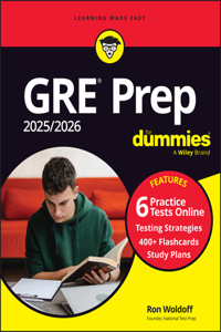 GRE Prep 2025/2026 For Dummies: Book + 6 Practice Tests & 400+ Flashcards Online