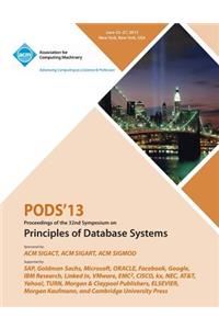 Pods 13 Proceedings of the 32nd Symposium on Principles of Database Systems