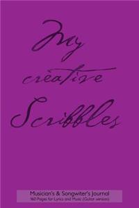 Musician's & Songwriter's Journal 160 Pages for Lyrics and Music (Guitar version)