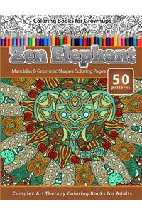 Coloring Books for Grownups Zen Elephant