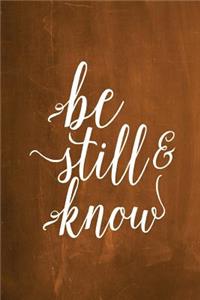 Chalkboard Journal - Be Still & Know (Orange)