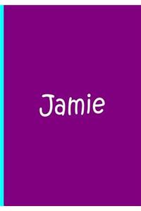 Jamie - Blue and Purple Notebook / Journal / Blank Lined Pages