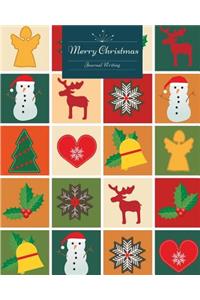 Merry Christmas Journal Writing: Writing Daily Agenda Diary 8 X 10, 160 Page Memo Journal for Your Thoughts, Ideas, and Inspiration