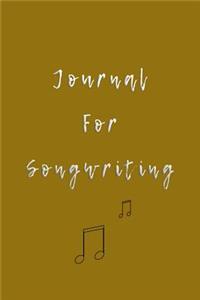 Journal For Songwriting