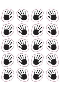 Handprints Shape Stickers