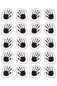 Handprints Shape Stickers