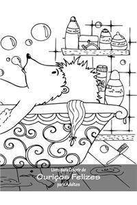 Livro para Colorir de Ouriços Felizes para Adultos