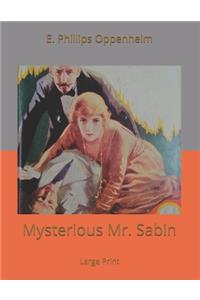 Mysterious Mr. Sabin: Large Print