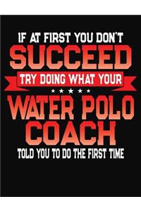 If At First You Don't Succeed Try Doing What Your Polo Coach Told You To Do The First Time