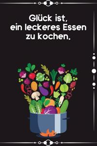 Glück ist, ein leckeres Essen zu kochen