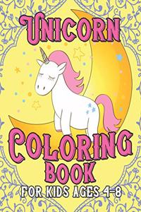 Unicorn Coloring Book for Kids Ages 4-8