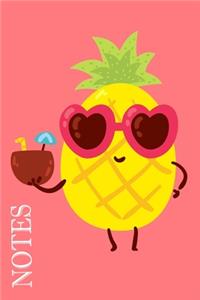 Pineapple Lined Writing Notebook