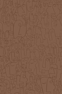 Faces Dotted Notebook (Beige)