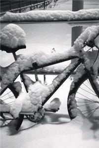 Bike Covered in Winter Snow Journal