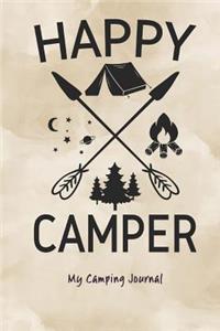 Happy Camper: My Camping Journal Arrows