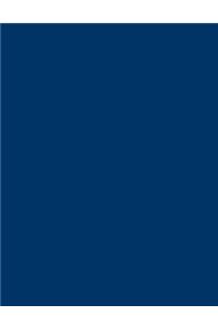 Navy Blue 101 - Blank with Fleur de Lis Corners Notebook