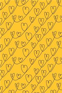 Bullet Journal Notebook Scribbly Hearts Pattern 6