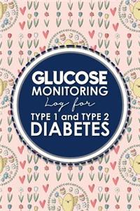 Glucose Monitoring Log for Type 1 and Type 2 Diabetes