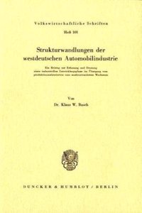 Strukturwandlungen Der Westdeutschen Automobilindustrie