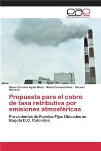 Propuesta para el cobro de tasa retributiva por emisiones atmosféricas