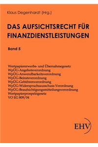 Aufsichtsrecht für Finanzdienstleistungen