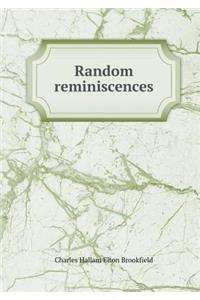 Random reminiscences