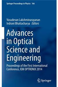 Advances in Optical Science and Engineering