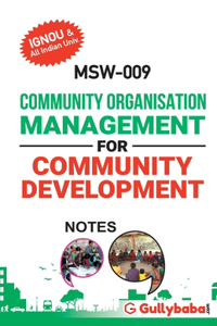 MSW-009 Community Organisation Management for Community Development