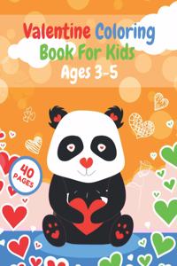 Valentine Coloring Book For Kids Ages 3-5