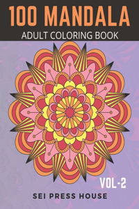100 Mandala Adult Coloring Book