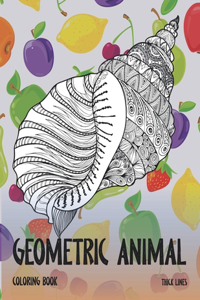 Geometric Animal Coloring Book - Thick Lines