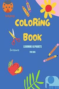 coloring book Learning alphabets for kids.