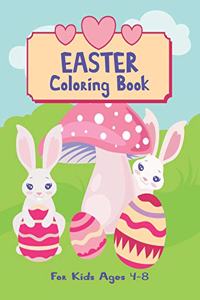 Easter Coloring Book For Kids Ages 4-8