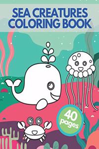 Sea Creatures Coloring Book