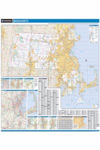 Massachusetts State Wall Map Massachusetts State Wall Map Massachusetts State Wall Map