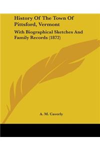 History Of The Town Of Pittsford, Vermont