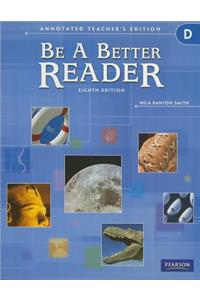 Be a Better Reader Level D Ate