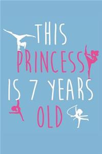 Gymnastics Notebook - 7 Years Old Gymnastics Journal - 7th Birthday Gift for Gymnast - Gymnastics Diary