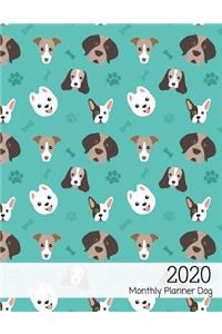 2020 monthly planner dog